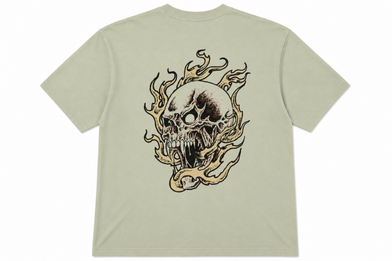 Alternative view of Two skull t-shirt